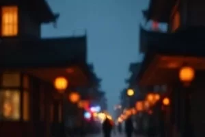 《雾港十四行》封面，雨夜街道积水倒映着路灯
